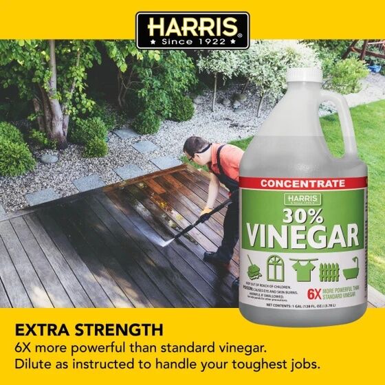 Harris 30% Industrial Strength White Vinegar, 128-Oz Bottle