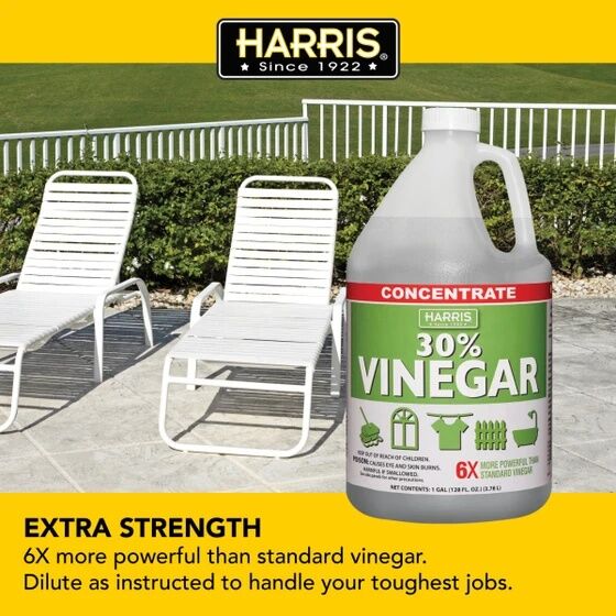 Harris 30% Industrial Strength White Vinegar, 128-Oz Bottle