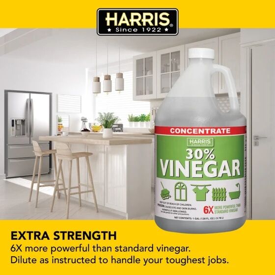 Harris 30% Industrial Strength White Vinegar, 128-Oz Bottle