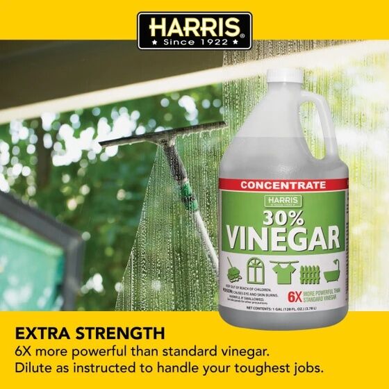 Harris 30% Industrial Strength White Vinegar, 128-Oz Bottle