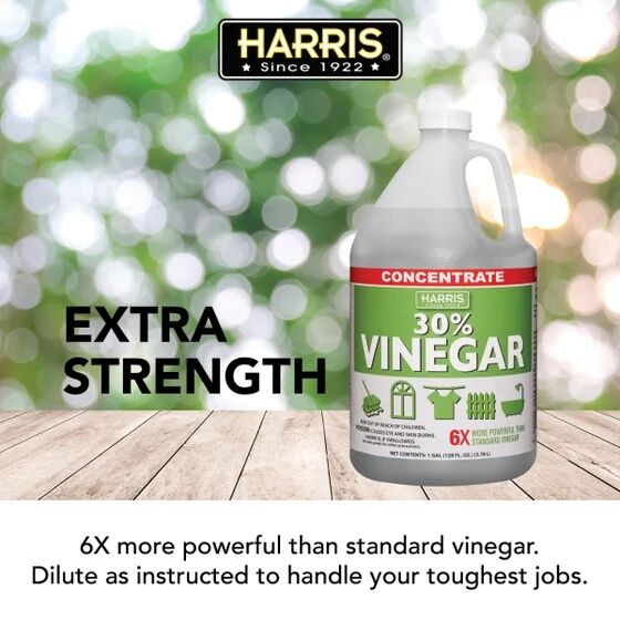 Harris 30% Industrial Strength White Vinegar, 128-Oz Bottle