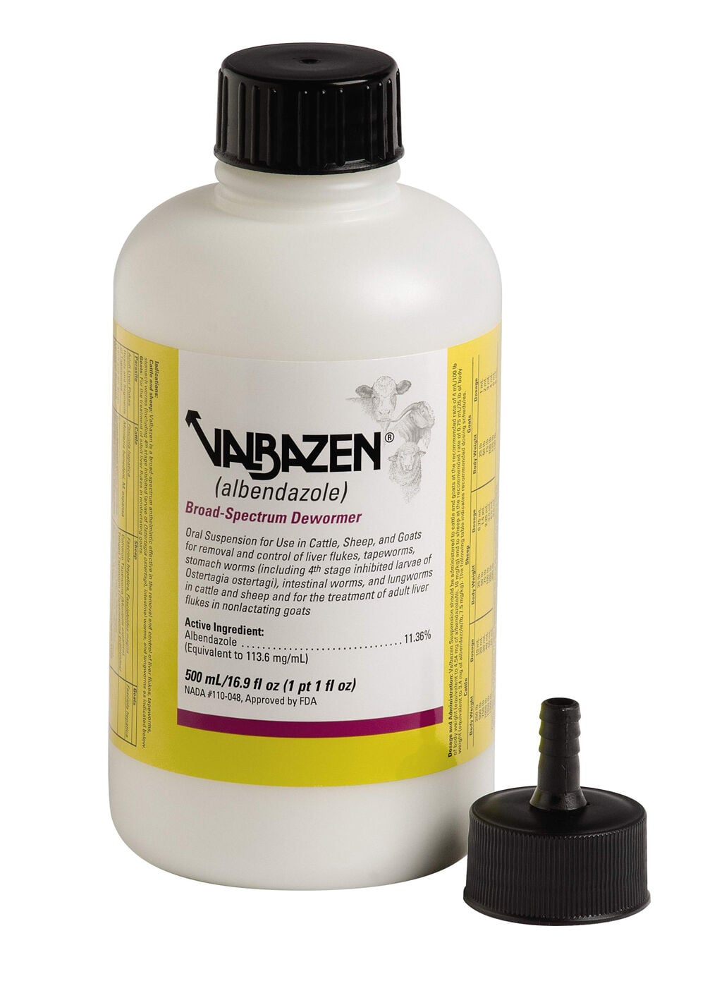 Zoetis Valbazen Suspension, 500-mL