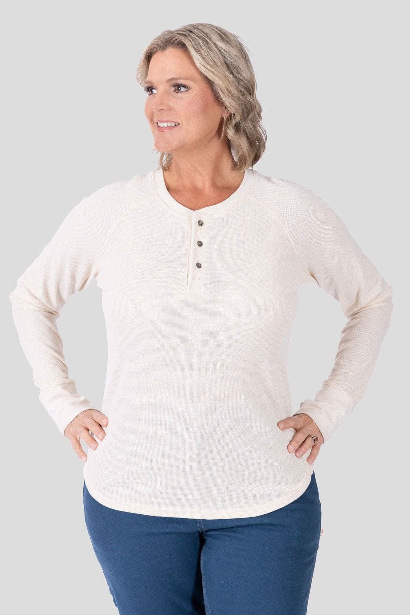 Dovetail Workwear Women's Honed Long Sleeve Thermal Henley