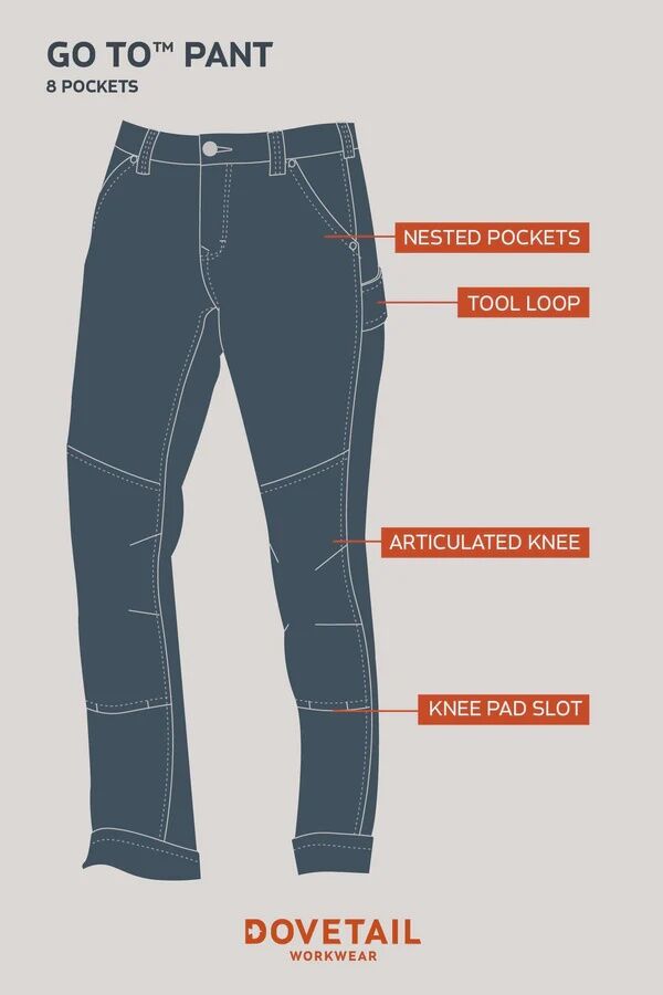 Dovetail Workwear Women's GO TO Stretch Canvas Pant
