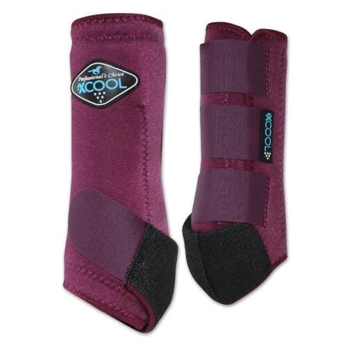 2XCool Sports Medicine Boots Front in Wine, Medium
