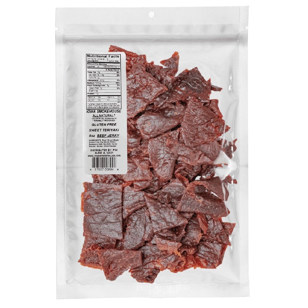 Iowa Smokehouse Ranch Hand Beef Jerky Sweet Teriyaki, 8-Oz