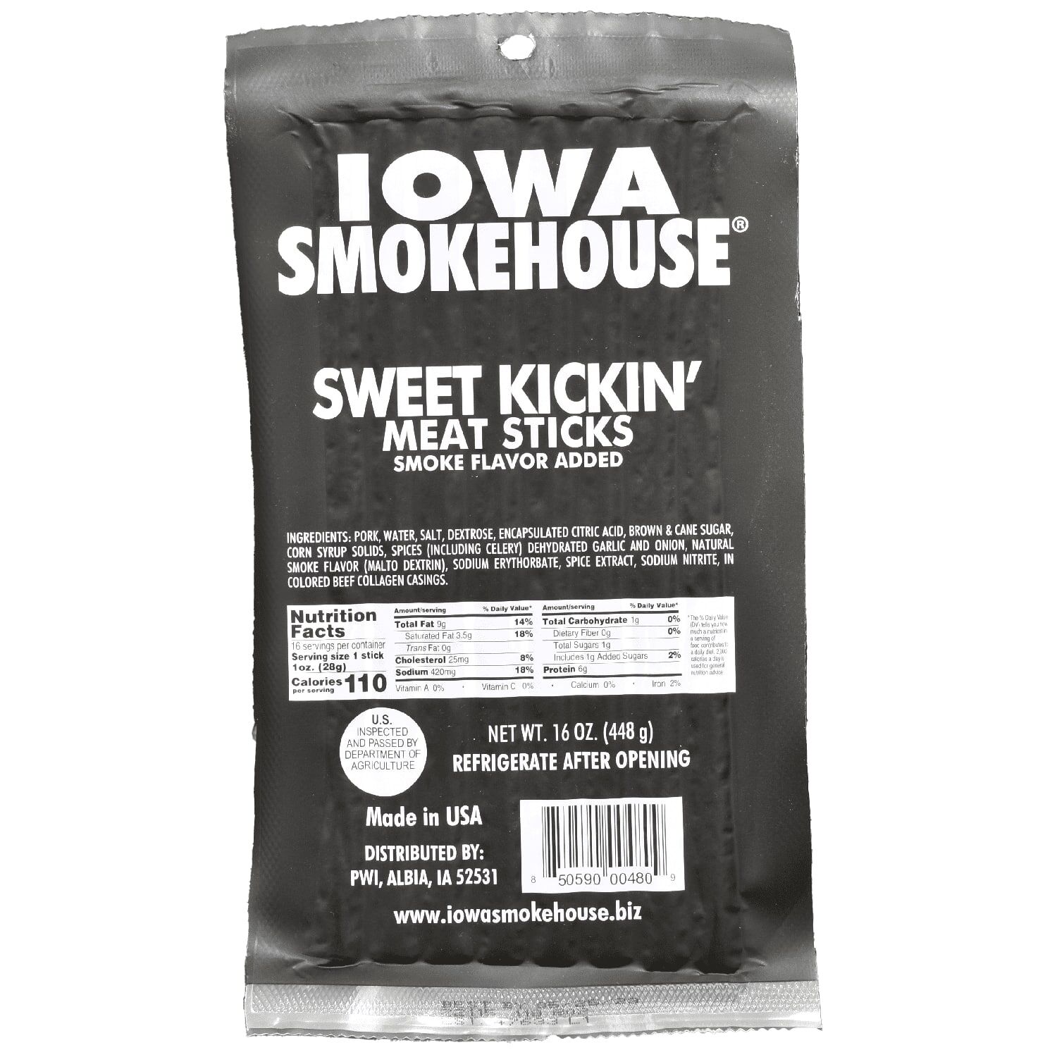 Iowa Smokehouse Sweet Kickin' Meat Sticks, 16-Oz