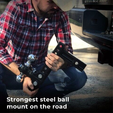 Fastway Slash Steel Ball Mount, 6-In Drop, 2-In Receiver