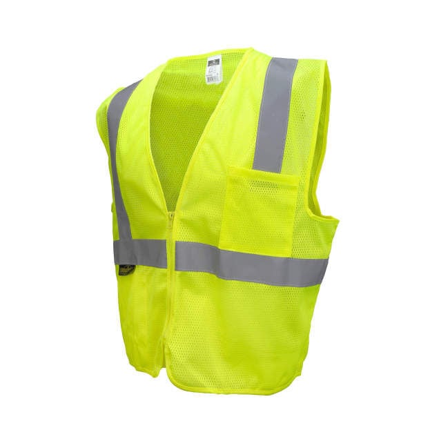 Radian Men's SV2Z Economy Type R Class 2 Mesh Safety Vest With Zipper