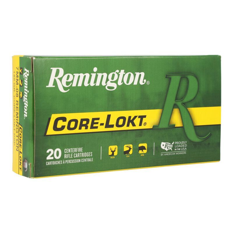 Remington Core-Lokt 7mm-08 Rem Pointed Soft Point Core Lokt Ammunition, 20-Rd