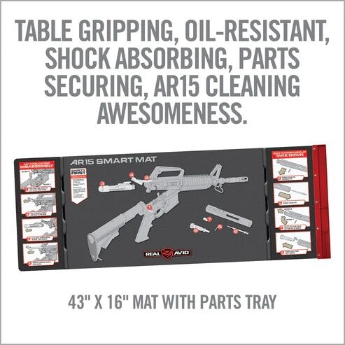 Real Avid Smart Mat AR15 Gun Cleaning Mat, 43-In x 16-In