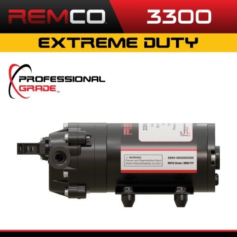 Remco Professional Grade 3300 Extreme Duty Sprayer Pump, 12-V, 2.2-GPM, 60-PSI, 3/8-In FNPT
