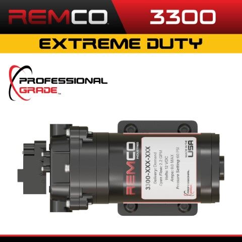 Remco Professional Grade 3300 Extreme Duty Sprayer Pump, 12-V, 2.2-GPM, 60-PSI, 3/8-In FNPT