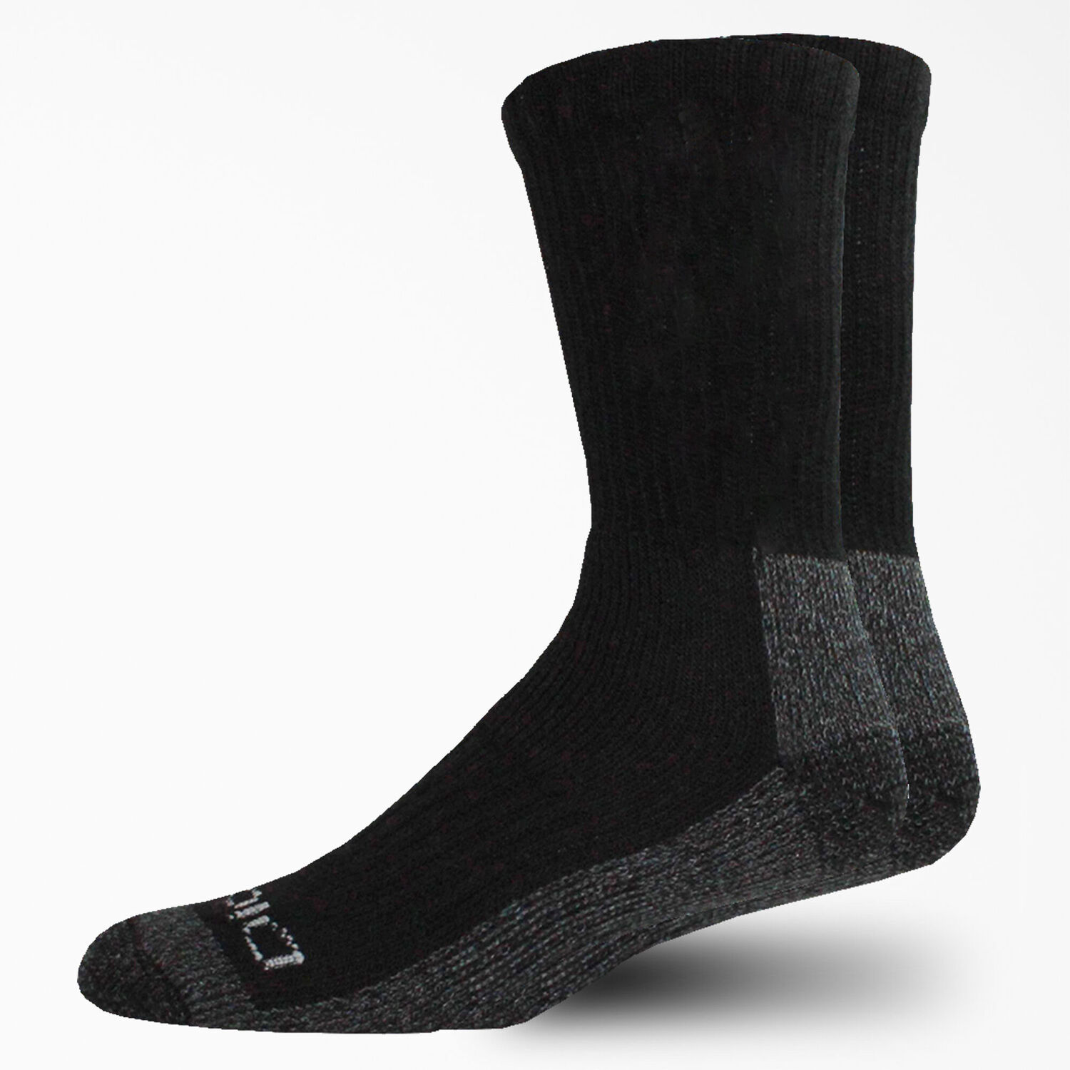 Dickies Men's Steel Toe Crew Socks 2-Pk in Black