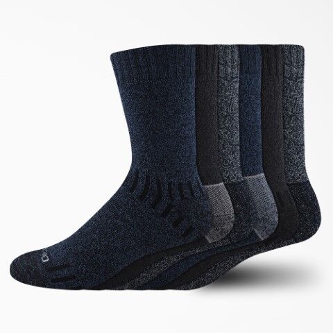 Dickies Men's Outdoor Crew Socks 6-Pk in Navy Blue