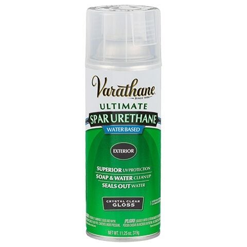 Varathane Ultimate Spar Urethane Water Based Gloss Spray, 11.25-Oz