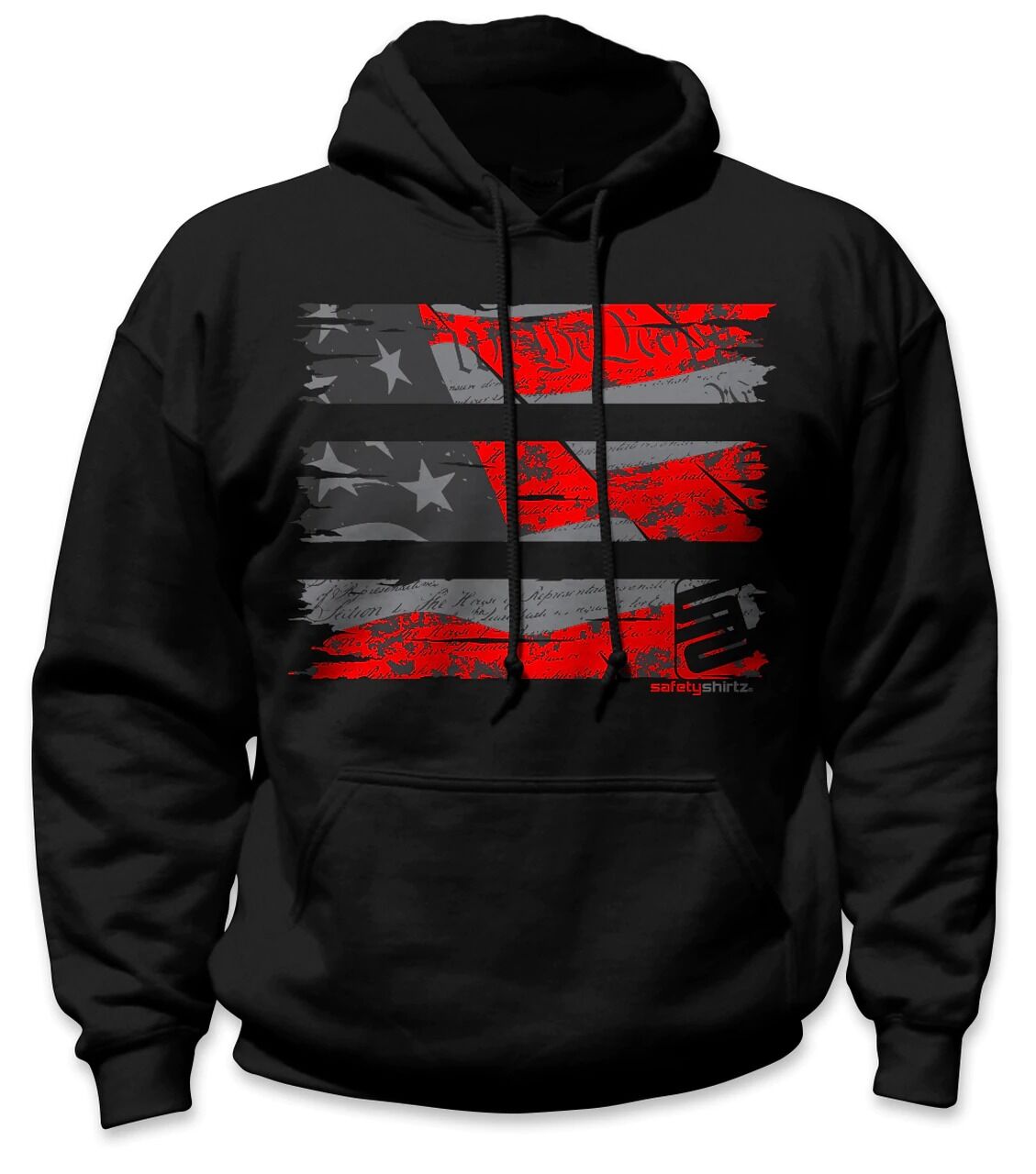 Old Glory Stealth Safety Hoodie - Red/Reflective/Gray/Black