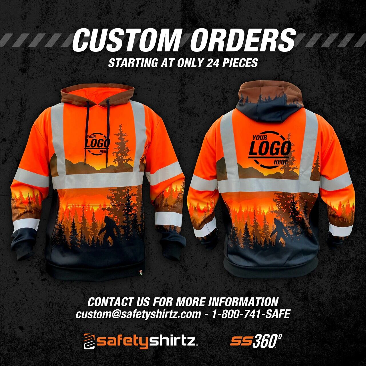 SS360º ANSI Class 3 Wildland Sasquatch Safety Hoodie