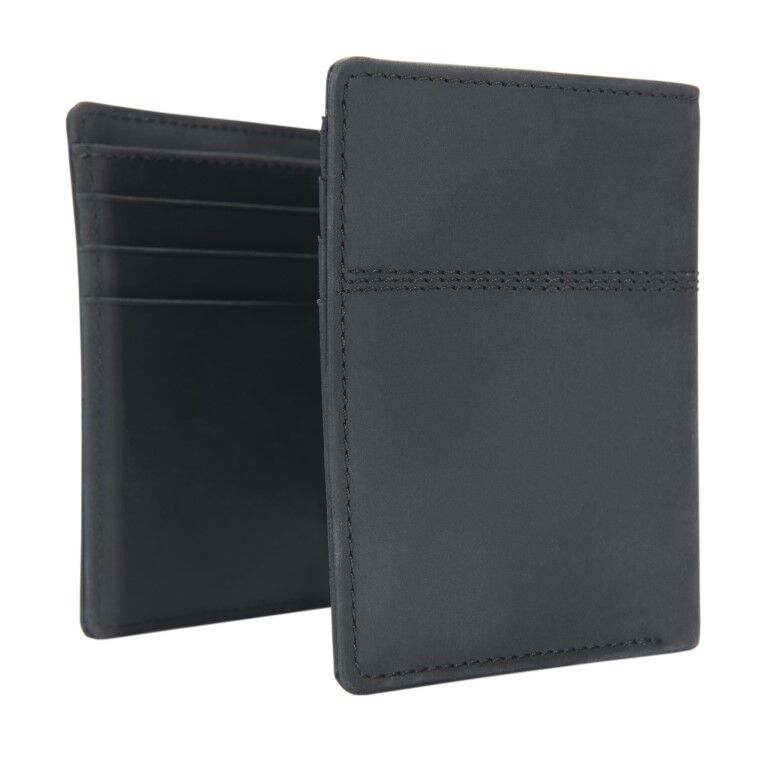 Carhartt Men's Saddle Leather Trifold Wallet in Black
