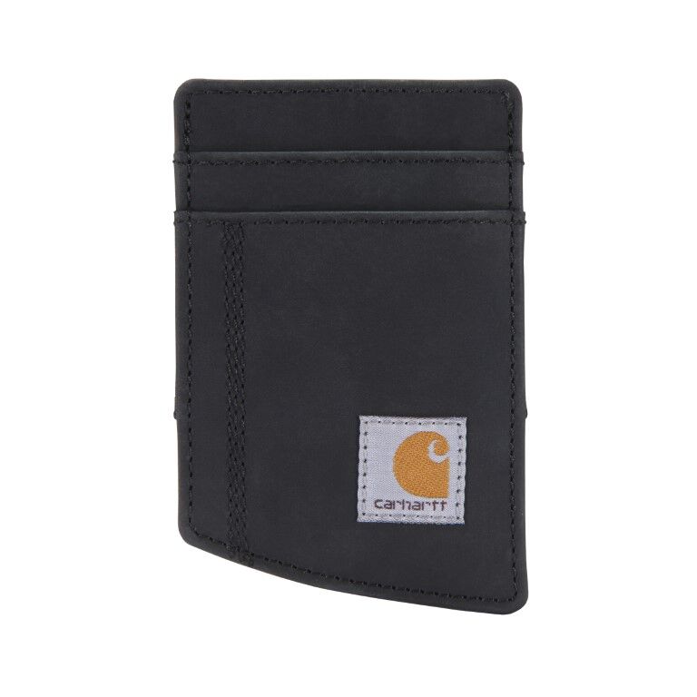 Carhartt Men's Saddle Leather Front Pocket Wallet in Black