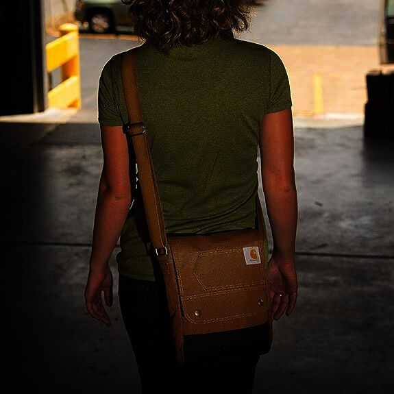 Carhartt Women's Crossbody Snap Bag in Carhartt Brown