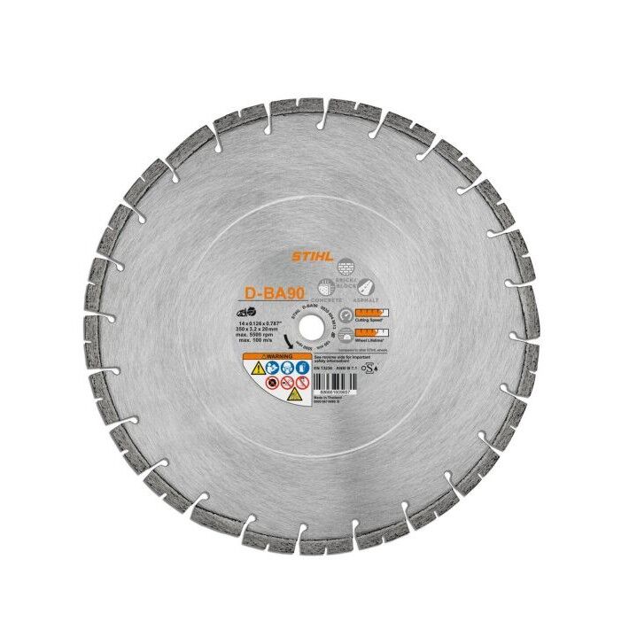 STIHL D-BA 80 Diamond Wheel Premium Grade Saw Blade For Asphalt/Concrete, 12-In