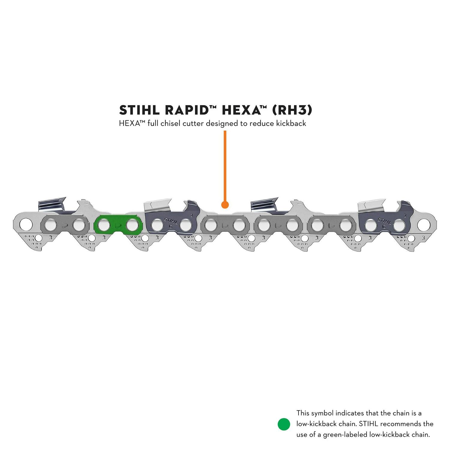 STIHL Rapid Hexa Saw Chain 33 RH3 3/8-In Pitch .050-In Gauge, 60 Drive Links