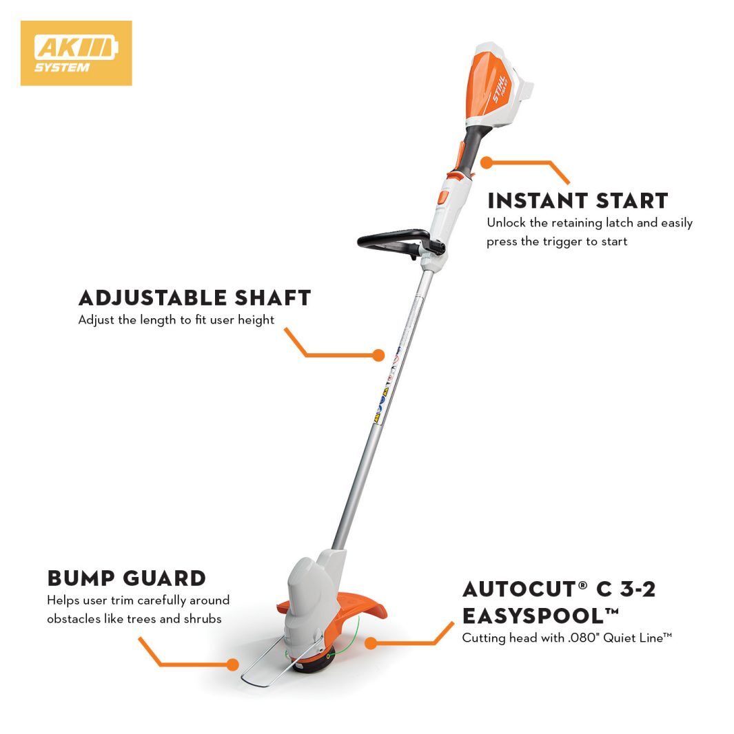 STIHL FSA 57 Battery Powered String Trimmer, 11 in. (Tool Only)