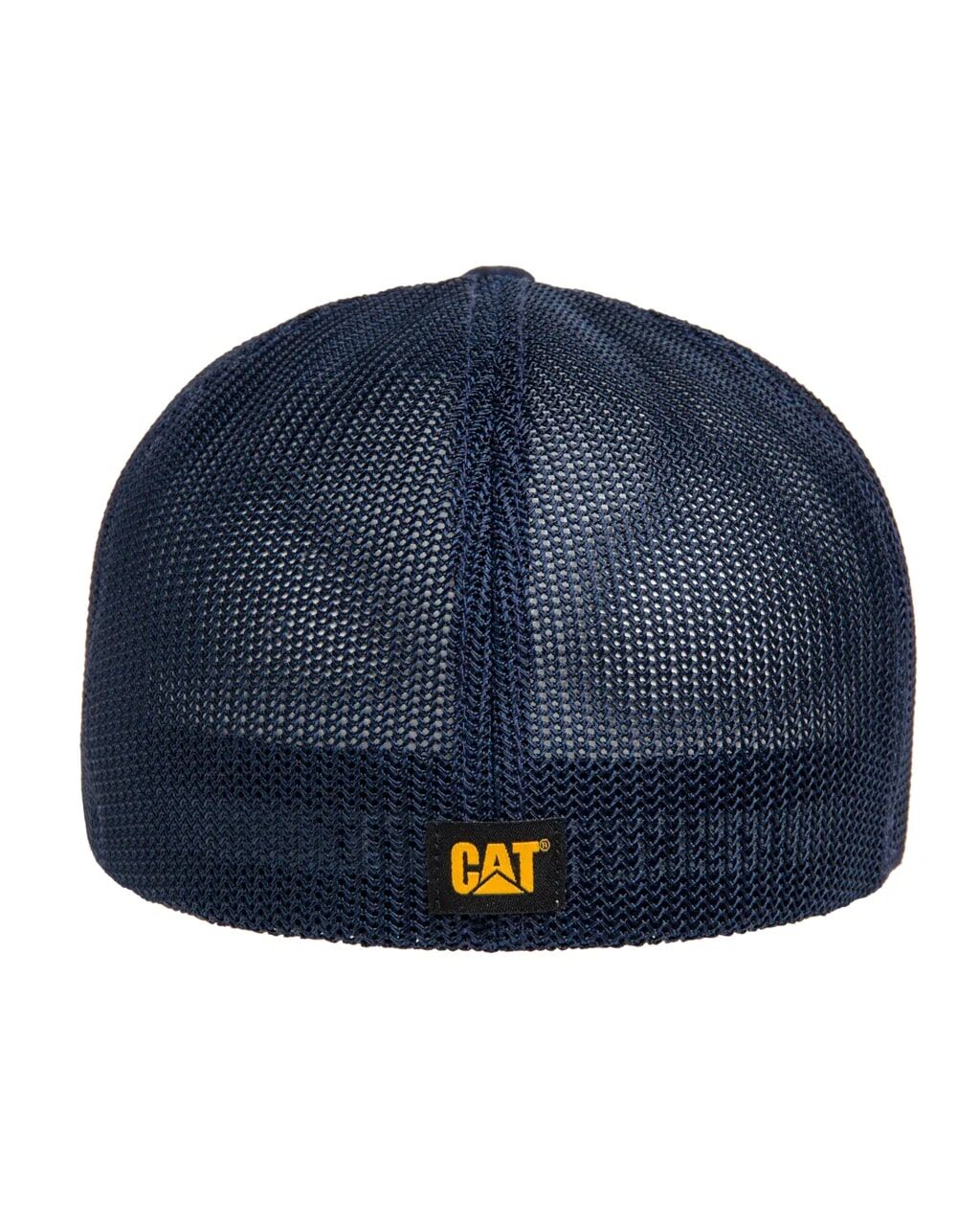 CAT Men's Leather Diesel Power Flat Bill Hat in Navy