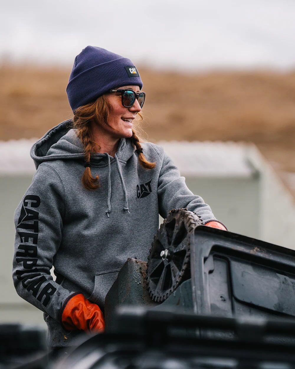 CAT Women's Trademark Banner Pullover Hoodie