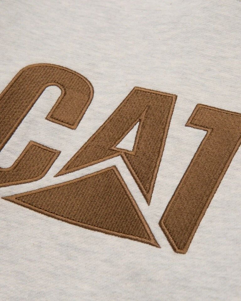 CAT Men's Trademark Hoodie in Cream Heather