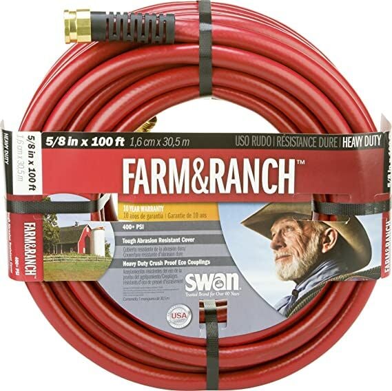 Swan Farm & Ranch Hose, 400 PSI, 5/8-In x 100-Ft