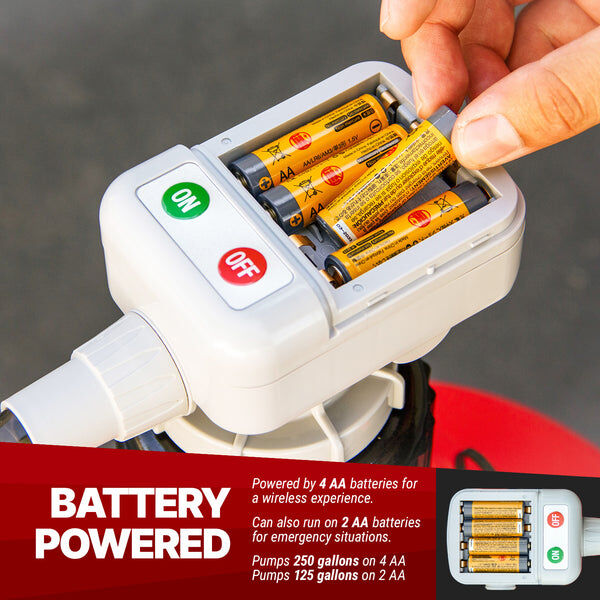 Terapump 2nd Gen Battery Powered Utility Jug Fuel Transfer Pump, 2.5-GpM