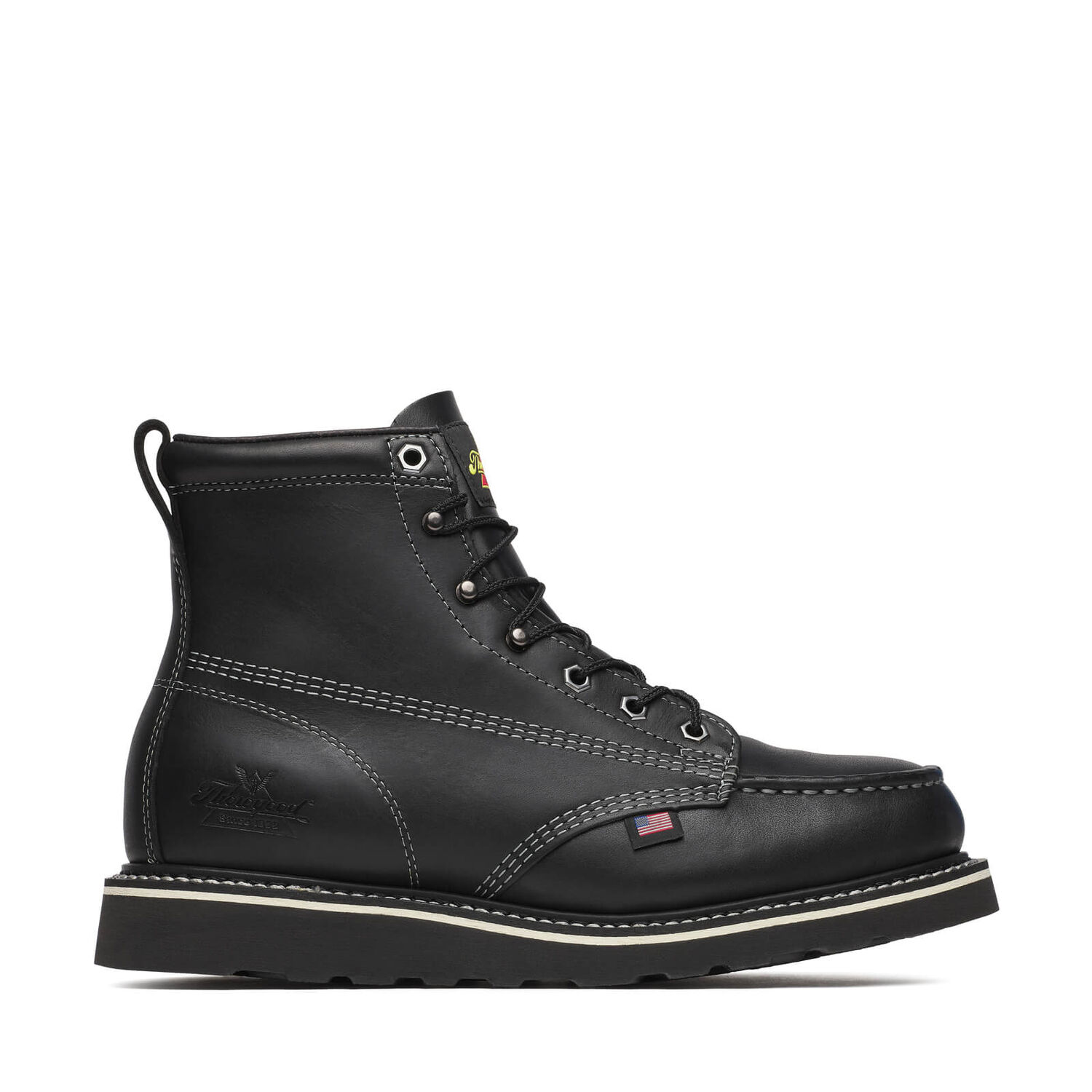 Thorogood Men's MIDNIGHT SERIES 6-In Black Moc Toe Boot