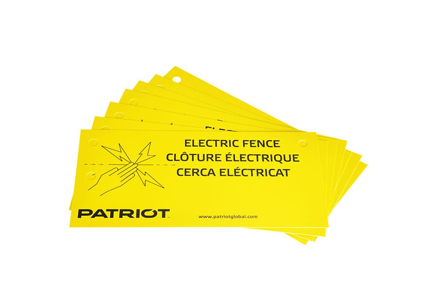 Electric Fence Warning Signs