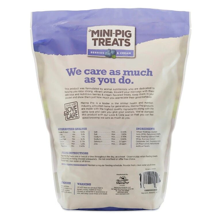 Manna Pro Mini-Pig Berries & Cream Treats, 4-Lb