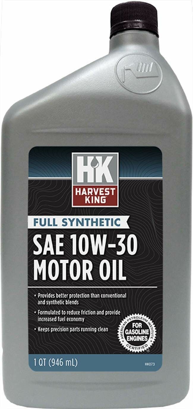 Harvest King 1 Quart Full Synthetic SAE 10W-30 Motor Oil