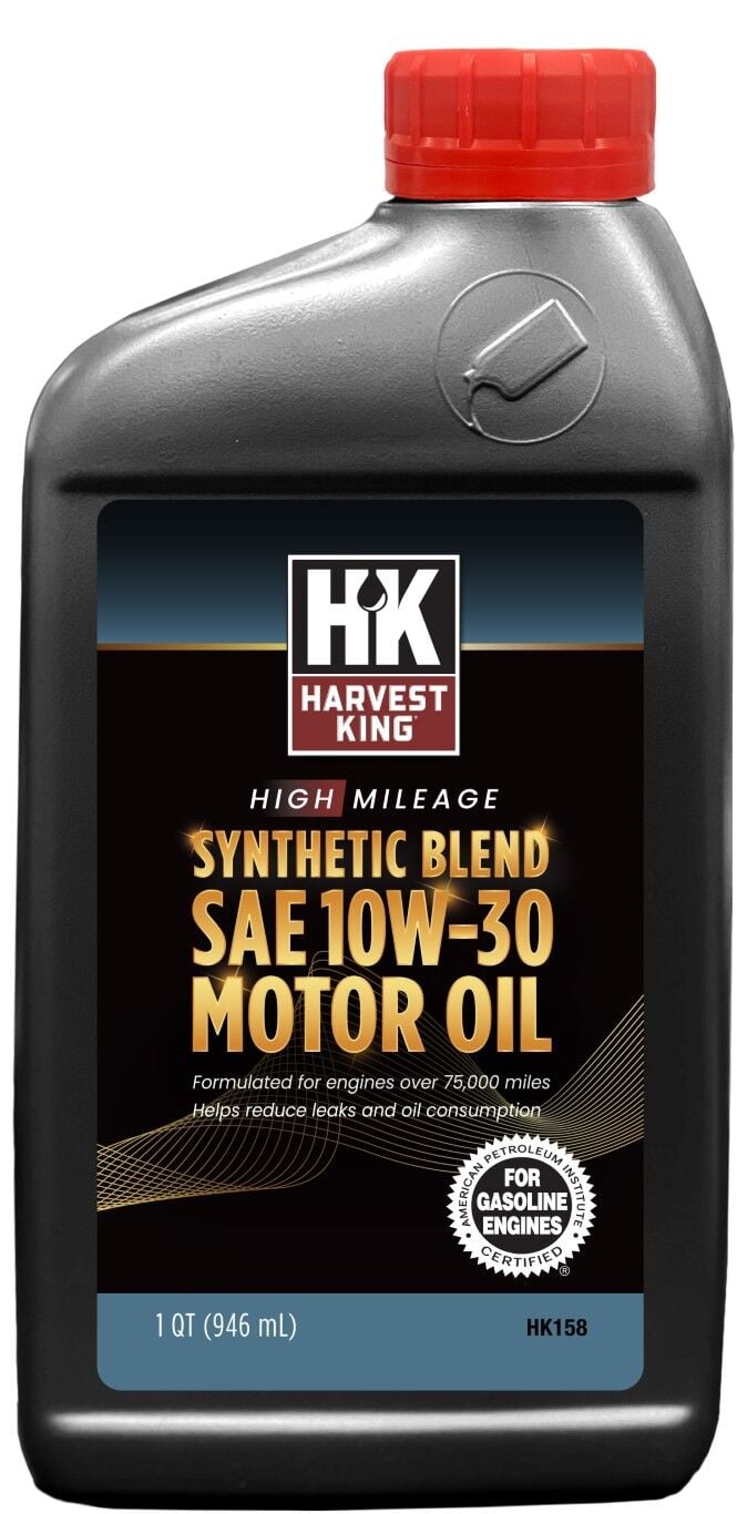 Harvest King High Mileage Synthetic Blend SAE 10W-30 Motor Oil, 1-Qt