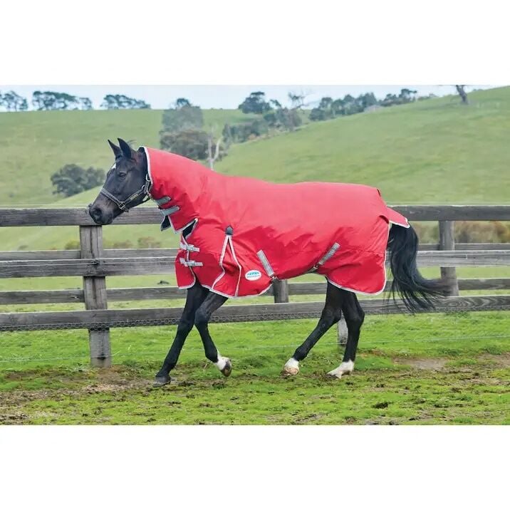 Weatherbeeta ComFiTec Red/Silver/Navy Classic Combo Neck Lite