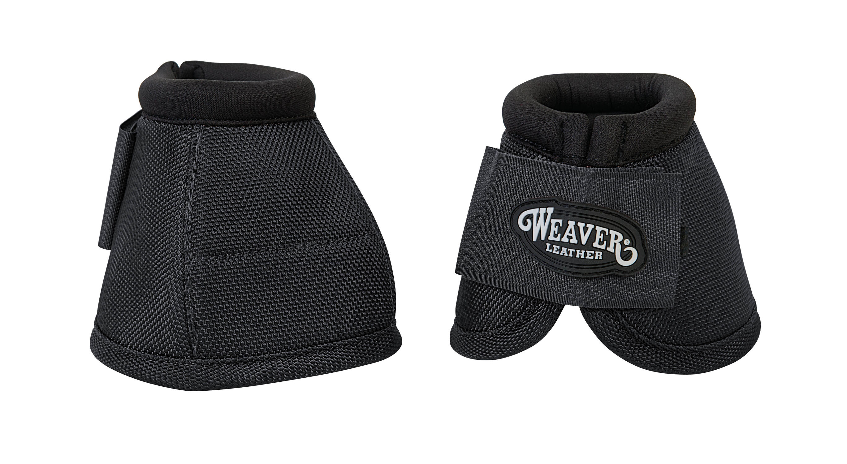 Weaver Leather No-Turn Bell Boots in Black, Medium