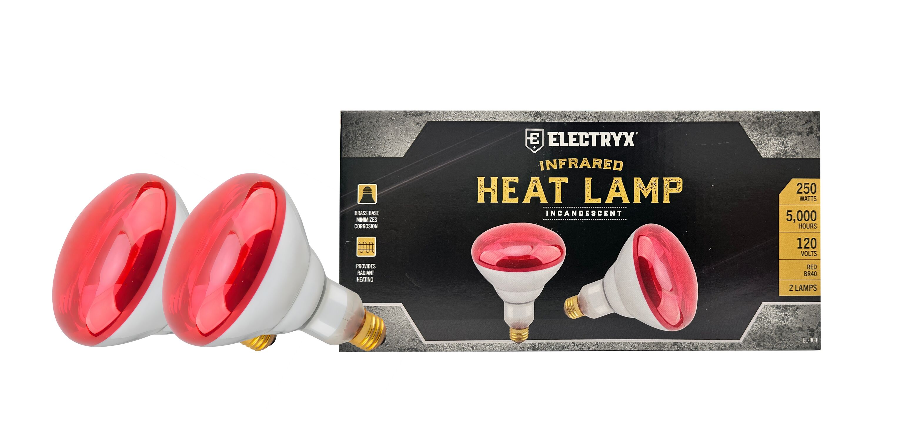 Westinghouse 250-Watt Soft Glass Heat Bulb – 2 Pack