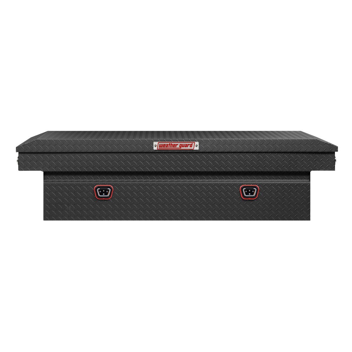 Weather Guard Saddle Box Aluminum Full Extra Wide Textured Matte Black Truck Box, 15.5-Cu Ft