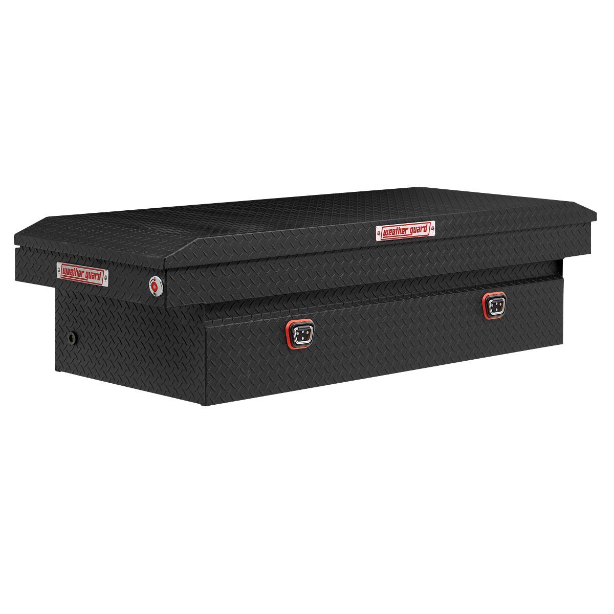 Weather Guard Saddle Box Aluminum Full Extra Wide Textured Matte Black Truck Box, 15.5-Cu Ft