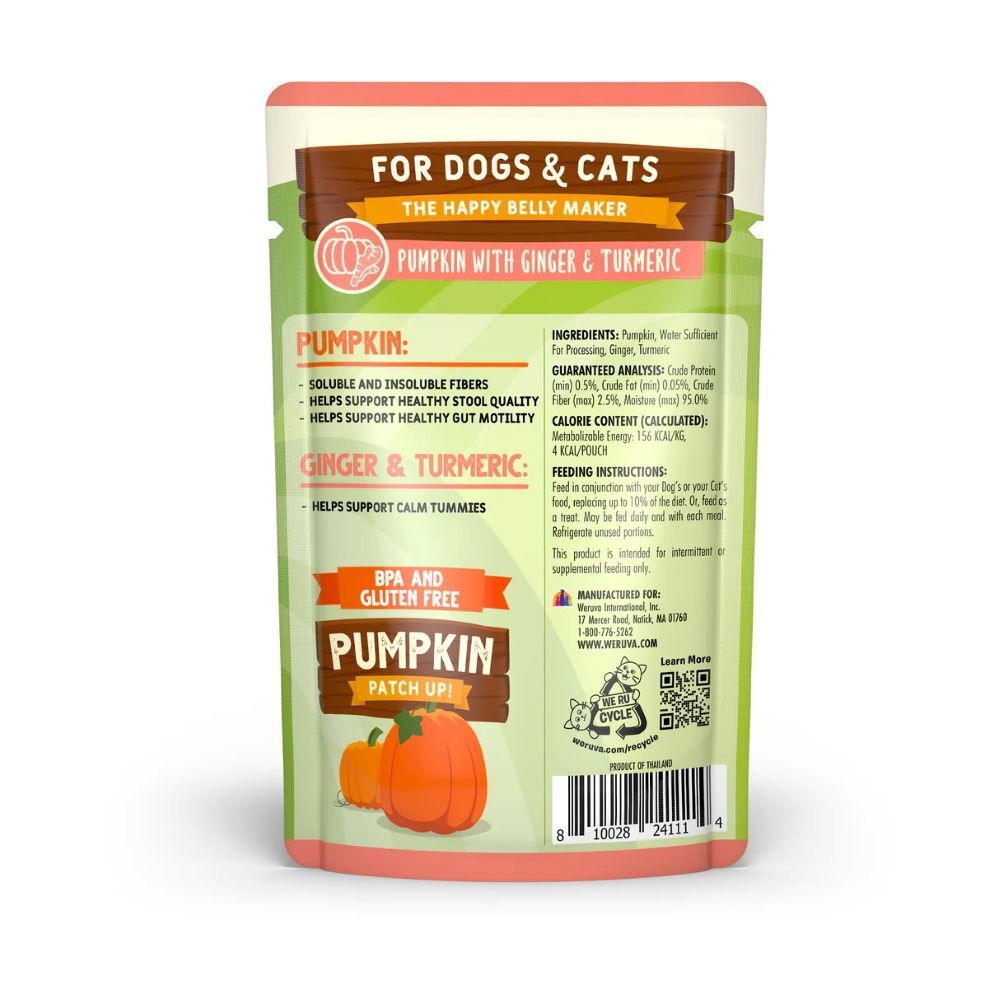 Weruva Pumpkin with Ginger & Turmeric Dog & Cat Food, 1.05-Oz
