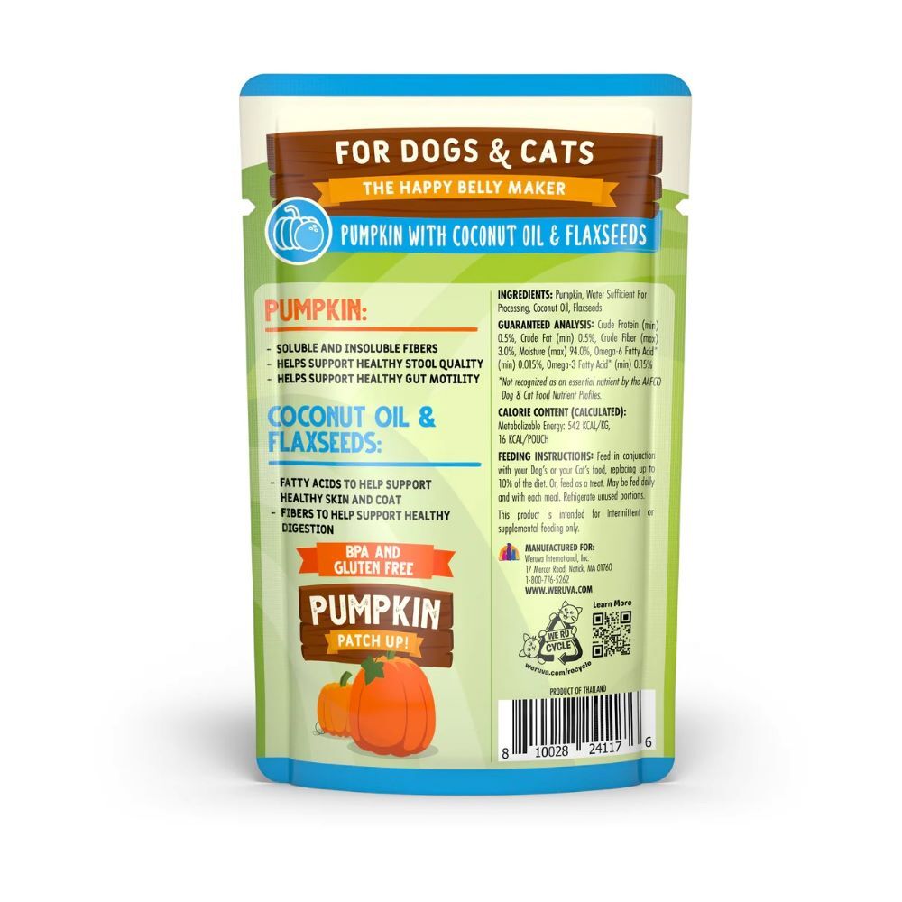 Weruva Pumpkin with Coconut Oil & Flaxseeds Dog & Cat Food, 1.05-Oz
