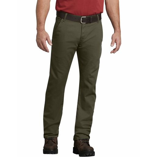 FLEX Regular Fit Straight Leg Tough Max™ Duck Carpenter Pants, Stonewashed Moss Green