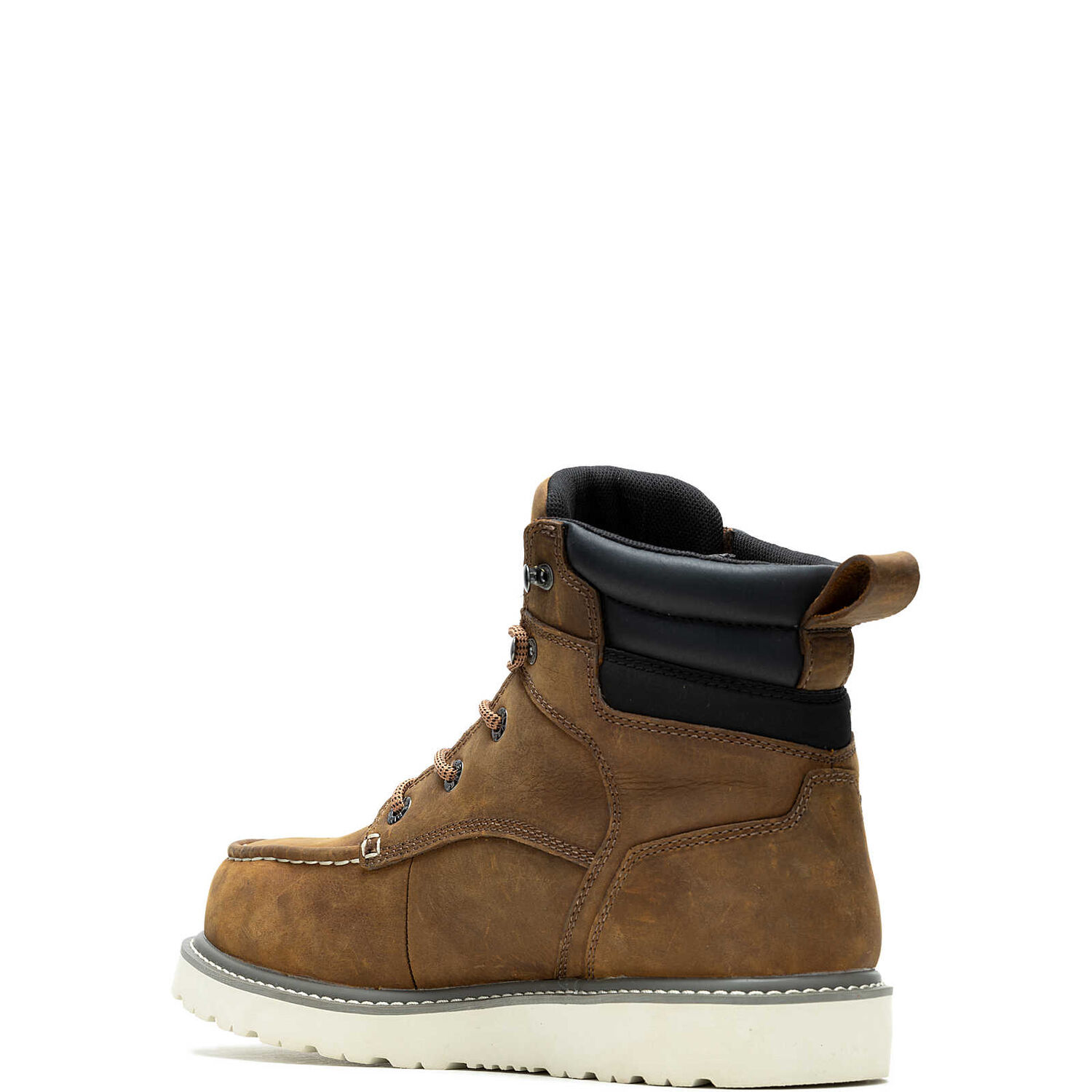 Wolverine Men's Trade Wedge 6-In Moc Toe Work Boot in Sudan Brown