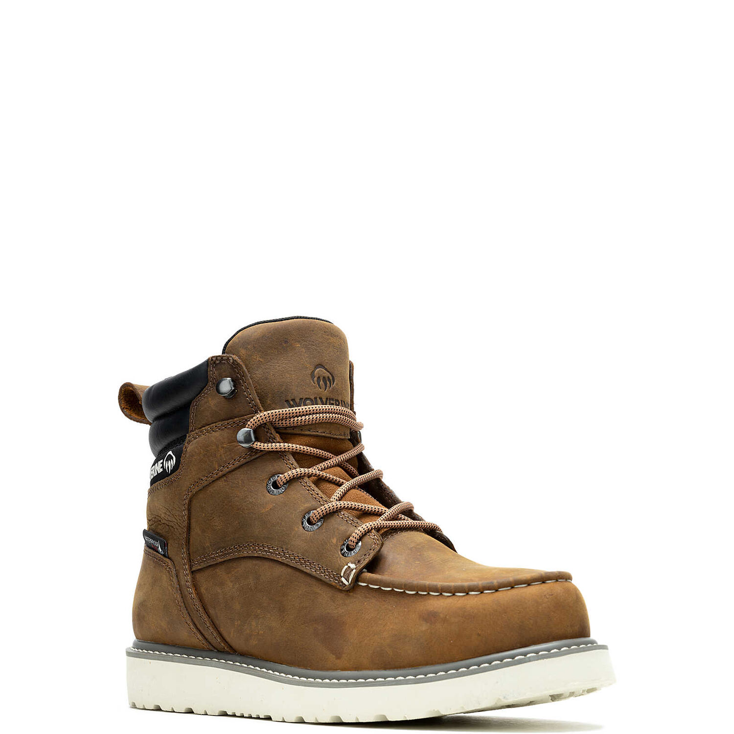 Wolverine Men's Trade Wedge 6-In Moc Toe Work Boot in Sudan Brown