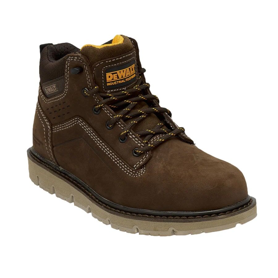 DEWALT Women's Flex Leather Steel Toe Safety Work Boot in Palm Brown