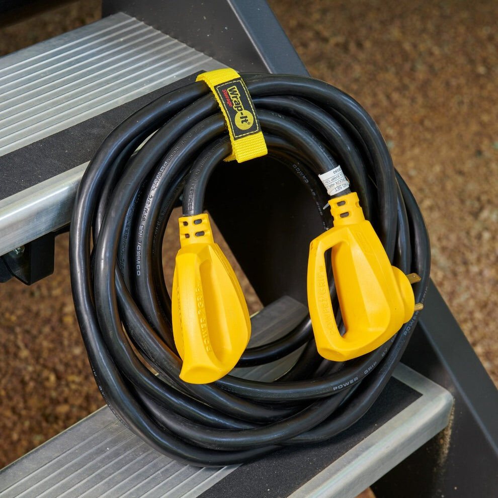 Wrap-It Quick-Straps 12-In Yellow Hook-and-Loop Strap, 3-Pk